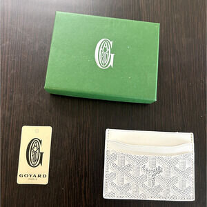 White Goyard Card Holder